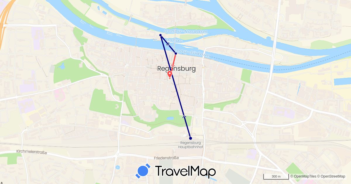 TravelMap itinerary: driving, hiking in Germany (Europe)